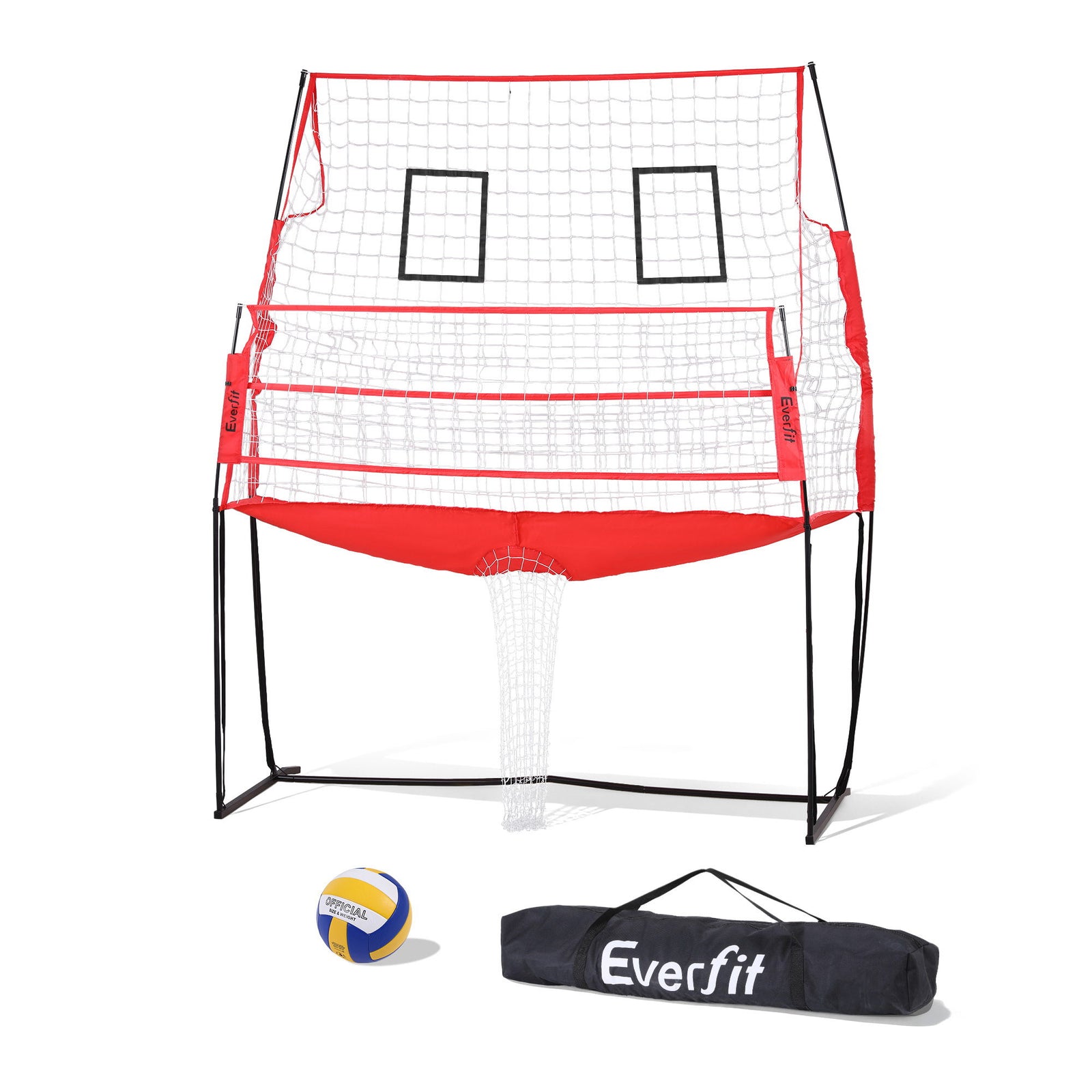 8ft Volleyball Net Training Equipment Adjustable Height Portable with Ball and Bag