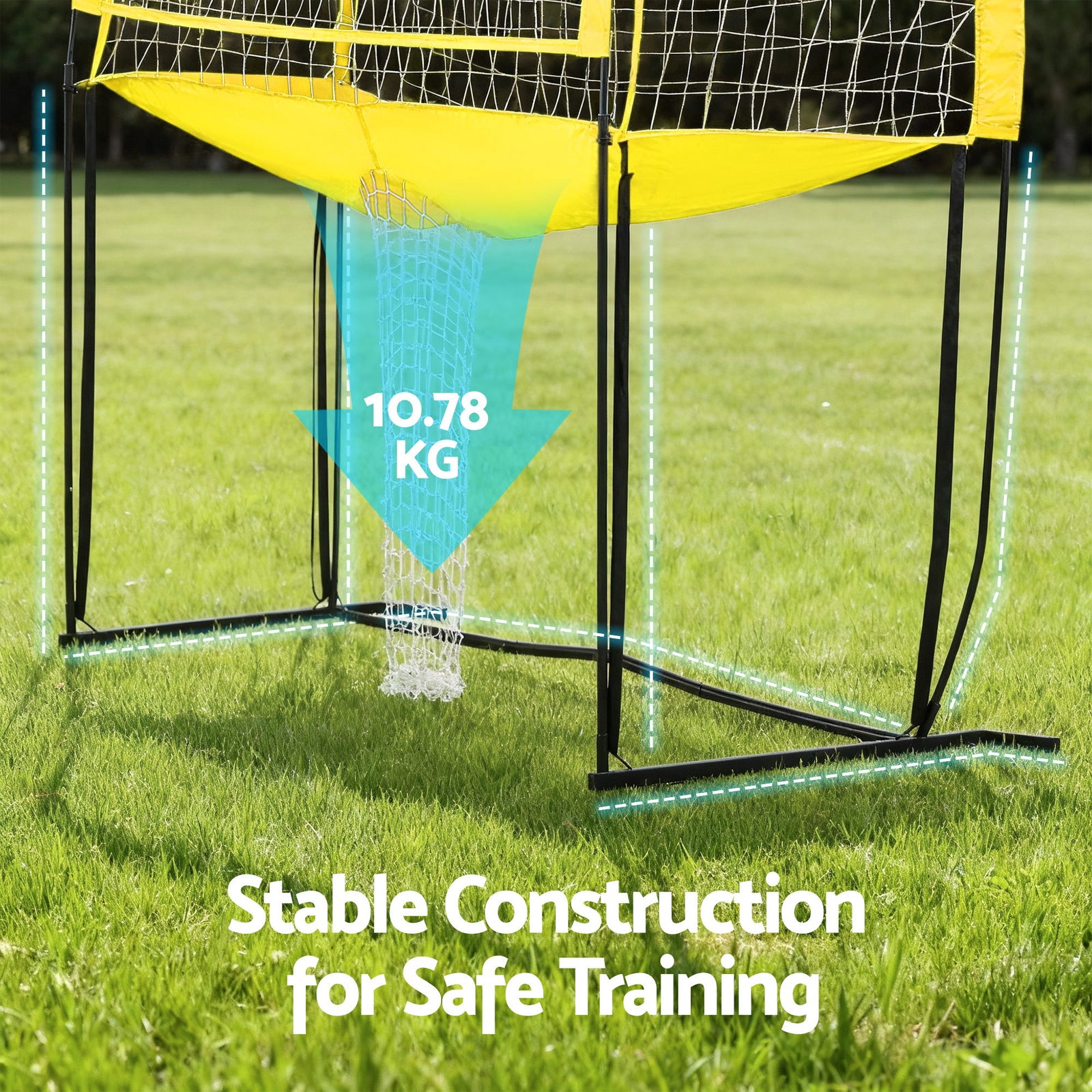 8ft Volleyball Net Free-standing Adjustable Height Portable with Ball and Bag