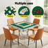 Folding Mahjong Table for Home with 4 Drawers and Cup Holders Green