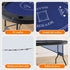 8 Player 1.8m Folding Poker Table and 300pcs Chips Set Portable Blue Set