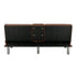 Sofa Bed Cup Holders Convertible Faux Leather Brown