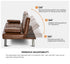 Sofa Bed Cup Holders Convertible Faux Leather Brown