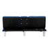 Oikiture Sofa Bed 3 Seater with Cup Holder Velvet Blue