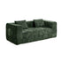 Oikiture 3‑Seater Chenille Sofa Green – Button Tufted, Compressed Box, No Assembly