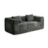 Oikiture 3‑Seater Chenille Sofa Grey – Button Tufted, Compressed Box, No Assembly