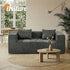 Oikiture 3‑Seater Chenille Sofa Grey – Button Tufted, Compressed Box, No Assembly