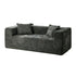 Oikiture 3‑Seater Chenille Sofa Grey – Button Tufted, Compressed Box, No Assembly