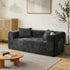 Oikiture 3‑Seater Chenille Sofa Grey – Button Tufted, Compressed Box, No Assembly