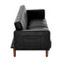 3-Seater Sofa Bed Convertible Recliner Faux Leather Black