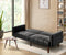 3-Seater Sofa Bed Convertible Recliner Faux Leather Black