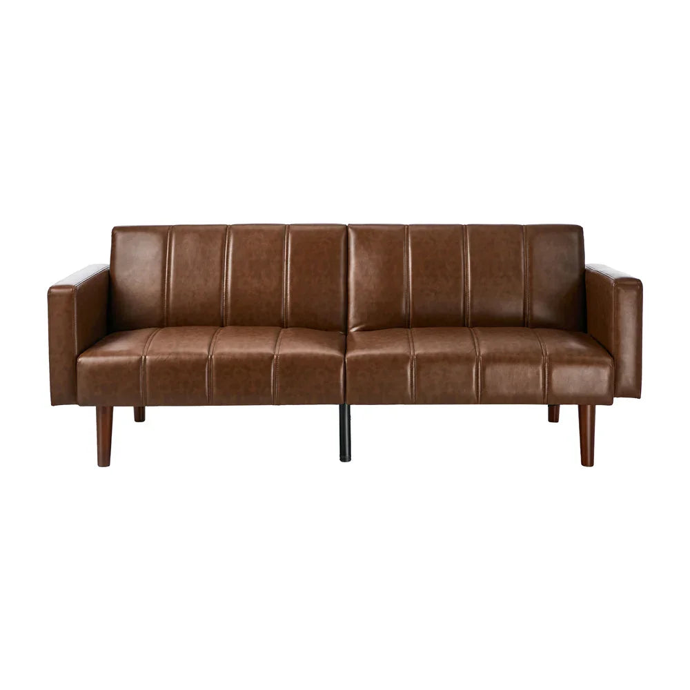 3-Seater Sofa Bed Futon Convertible Recliner Faux Leather