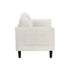 Oikiture 2‑Seater Sofa – 150cm White Bouclé, Curved Arms, HD Foam