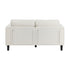 Oikiture 2‑Seater Sofa – 150cm White Bouclé, Curved Arms, HD Foam