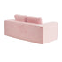 Oikiture Compressed Foam Sofa 2 Seater Pink Couch Corduroy