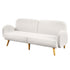 3‑Seater Sofa Bed – Sherpa Fleece, Split Backrest, White, 196cm