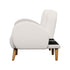 3‑Seater Sofa Bed – Sherpa Fleece, Split Backrest, White, 196cm