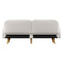 3‑Seater Sofa Bed – Sherpa Fleece, Split Backrest, White, 196cm