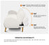 3‑Seater Sofa Bed – Sherpa Fleece, Split Backrest, White, 196cm