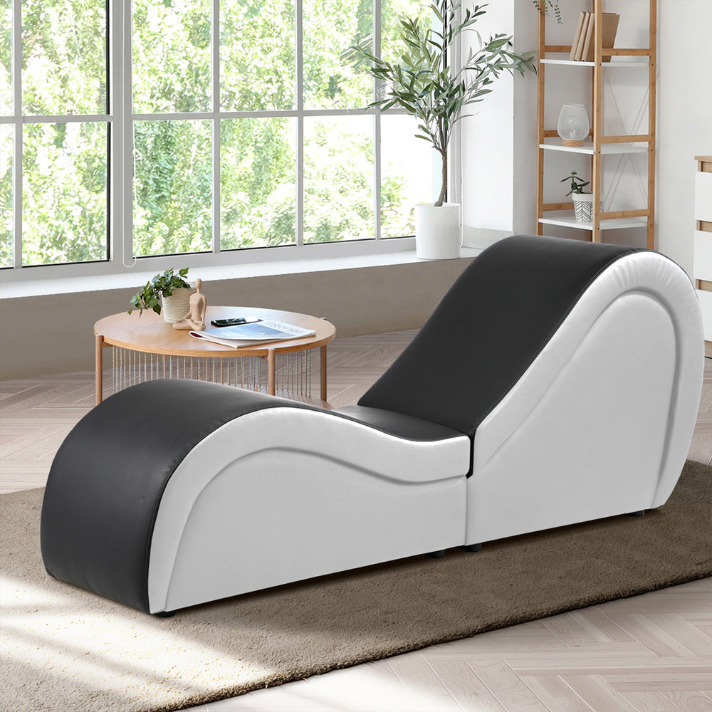 Tantra Sofa Love Seat Chaise Lounge Couples Yoga Bed BK&WH