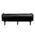 Sofa Bed Futon Convertible Leather 3-Seater Black