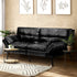 Oikiture Sofa Bed Futon Lounge Couch Convertible Leather 3-Seater Black