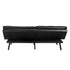 Oikiture Sofa Bed Futon Lounge Couch Convertible Leather 3-Seater Black