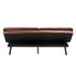 Oikiture Sofa Bed 3-Seater Convertible Leather Brown