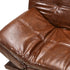 Oikiture Sofa Bed 3-Seater Convertible Leather Brown