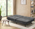 Oikiture Sofa Bed Futon Lounge Couch Convertible Polyester 3-Seater Grey