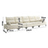 5 Seater Sofa Couch Chenille Adjustable Armrest Chair Beige