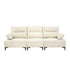 3 Seater Couch Sofa Chenille Adjustable Armrest Beige