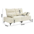 2 Seater Love Seat Couch Sofa Lounge Side Pocket Armrest