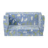 Oikiture Kids Fold Out Sofa Bed Dinosaur Flannel Blue