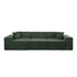 Oikiture 300cm Modular Sofa Compressed Convertible Chenille Green