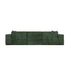 Oikiture 300cm Modular Sofa Compressed Convertible Chenille Green