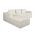 Oikiture L Shape Sofa Cloud Couch Chaise Corduroy Beige