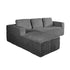 Oikiture Modular L Shape Sofa Cloud Couch Chaise Corduroy Grey