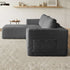 Oikiture Modular L Shape Sofa Cloud Couch Chaise Corduroy Grey