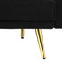 3-Seater Sofa Bed Velvet Black