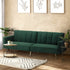 Oikiture 3 Seater Sofa Bed Convertible Velvet Green