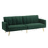 Oikiture 3 Seater Sofa Bed Convertible Velvet Green