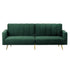 Oikiture 3 Seater Sofa Bed Convertible Velvet Green