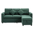 Oikiture 3 Seater Sofa Lounge Set Modular Couch Drawers&Ottoman Velvet Green