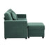 Oikiture 3 Seater Sofa Lounge Set Modular Couch Drawers&Ottoman Velvet Green