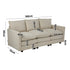 3 Seater Sofa Couch Lounge Thick Cushion Futon Corduroy Beige
