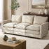 3 Seater Sofa Couch Lounge Thick Cushion Futon Corduroy Beige
