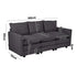 3 Seater Sofa Couch Lounge Thick Cushion Futon Corduroy Grey