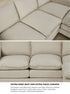 3 Seater Sofa Couch Lounge Thick Cushion Futon Corduroy Beige