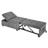 Oikiture 4 in 1 Convertible Sofa Bed Ottoman Couch Lounge Linen