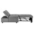 Oikiture 4 in 1 Convertible Sofa Bed Ottoman Couch Lounge Linen